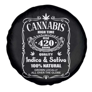 Funny Cannabis High Time Spare Tire Cover Old 420 Quality Indica & Sativa Weed TS02 Print Your Wear