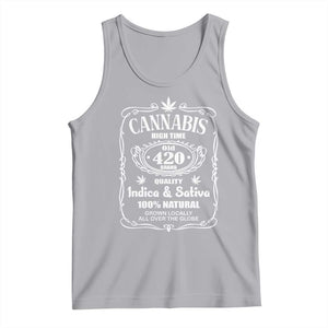 Funny Cannabis High Time Tank Top Old 420 Quality Indica & Sativa Weed TS02 Athletic Heather Print Your Wear
