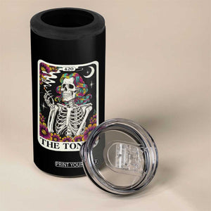 Skeleton 420 Cannabis 4 in 1 Can Cooler Tumbler Tarot Card The Stoner Weed Lover TS02 Print Your Wear