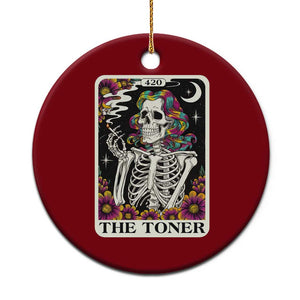 Skeleton 420 Cannabis Ceramic Ornament Tarot Card The Stoner Weed Lover TS02 1pc Red Print Your Wear