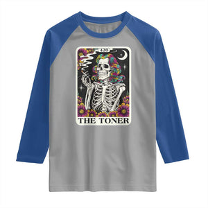 Skeleton 420 Cannabis Raglan Shirt Tarot Card The Stoner Weed Lover TS02 Sport Gray Royal Print Your Wear