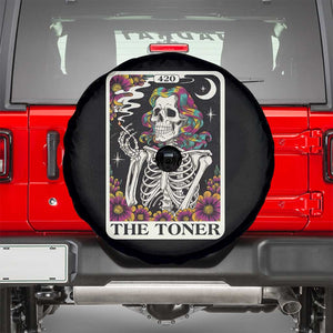 Skeleton 420 Cannabis Spare Tire Cover Tarot Card The Stoner Weed Lover TS02 Black Print Your Wear