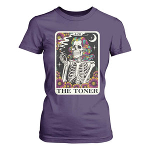 Skeleton 420 Cannabis T Shirt For Women Tarot Card The Stoner Weed Lover TS02 Purple Print Your Wear