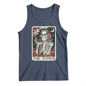 Skeleton 420 Cannabis Tank Top Tarot Card The Stoner Weed Lover TS02 Navy Print Your Wear