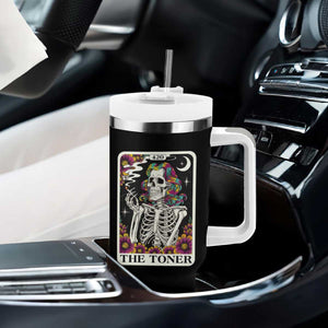 Skeleton 420 Cannabis Tumbler With Handle Tarot Card The Stoner Weed Lover TS02 Print Your Wear