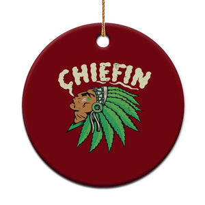 Chiefin Weed Smoking Ceramic Ornament Funny 420 Cannabis Pot THC Smoker TS02 1pc Red Print Your Wear