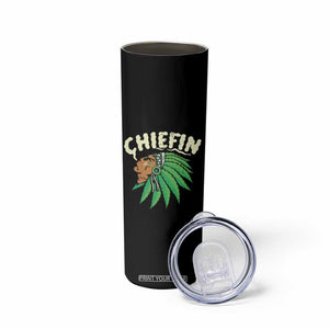 Chiefin Weed Smoking Skinny Tumbler Funny 420 Cannabis Pot THC Smoker TS02 Print Your Wear
