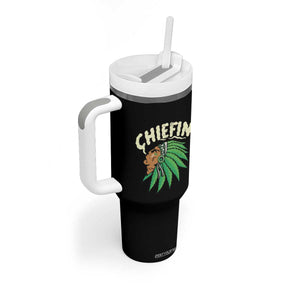 Chiefin Weed Smoking Tumbler With Handle Funny 420 Cannabis Pot THC Smoker TS02 Print Your Wear
