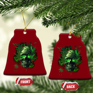 Marijuana Skull Ceramic Ornament Smoke Weed Cannabis 420 Pot Leaf TS02 Print Your Wear