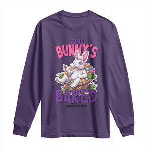 Happy 420 Easter Long Sleeve Shirt Bunny Funny Weed Smoking Rabbit Cannabis 4/20 Day TS02 Purple Print Your Wear