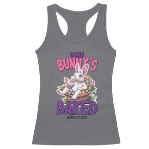 Happy 420 Easter Racerback Tank Top Bunny Funny Weed Smoking Rabbit Cannabis 4/20 Day TS02 Charcoal Print Your Wear