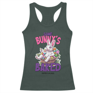 Happy 420 Easter Racerback Tank Top Bunny Funny Weed Smoking Rabbit Cannabis 4/20 Day TS02 Dark Forest Green Print Your Wear