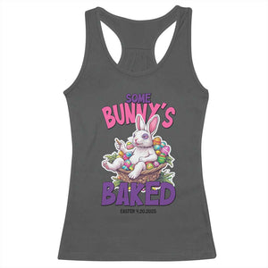 Happy 420 Easter Racerback Tank Top Bunny Funny Weed Smoking Rabbit Cannabis 4/20 Day TS02 Dark Heather Print Your Wear