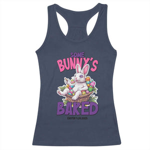 Happy 420 Easter Racerback Tank Top Bunny Funny Weed Smoking Rabbit Cannabis 4/20 Day TS02 Navy Print Your Wear