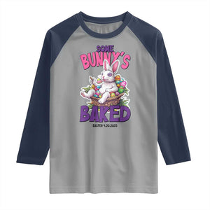 Happy 420 Easter Raglan Shirt Bunny Funny Weed Smoking Rabbit Cannabis 4/20 Day TS02 Sport Gray Navy Print Your Wear