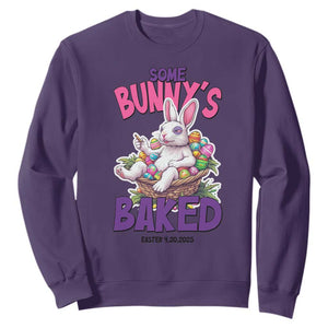 Happy 420 Easter Sweatshirt Bunny Funny Weed Smoking Rabbit Cannabis 4/20 Day TS02 Purple Print Your Wear