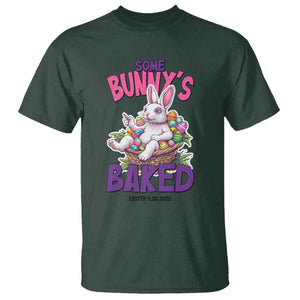 Happy 420 Easter T Shirt Bunny Funny Weed Smoking Rabbit Cannabis 4/20 Day TS02 Dark Forest Green Print Your Wear
