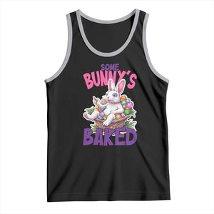 Happy 420 Easter Tank Top Bunny Funny Weed Smoking Rabbit Cannabis 4/20 Day TS02 Black Athletic Heather Print Your Wear