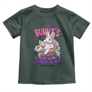 Happy 420 Easter Toddler T Shirt Bunny Funny Weed Smoking Rabbit Cannabis 4/20 Day TS02 Dark Forest Green Print Your Wear