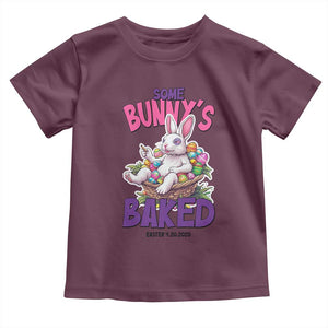 Happy 420 Easter Toddler T Shirt Bunny Funny Weed Smoking Rabbit Cannabis 4/20 Day TS02 Maroon Print Your Wear
