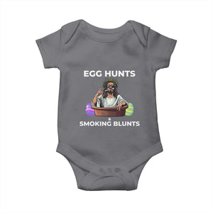 Happy 420 Easter Baby Onesie Blunt Stoner TS02 Charcoal Print Your Wear