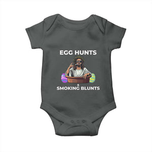 Happy 420 Easter Baby Onesie Blunt Stoner TS02 Dark Heather Print Your Wear