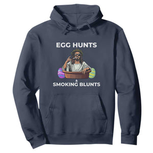Happy 420 Easter Hoodie Blunt Stoner TS02 Navy Print Your Wear
