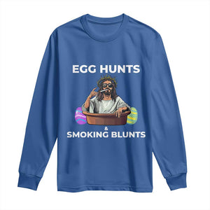 Happy 420 Easter Long Sleeve Shirt Blunt Stoner TS02 Royal Blue Print Your Wear