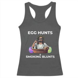 Happy 420 Easter Racerback Tank Top Blunt Stoner TS02 Dark Heather Print Your Wear