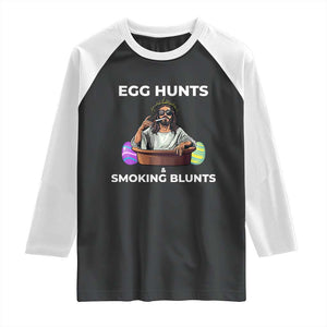 Happy 420 Easter Raglan Shirt Blunt Stoner TS02 Black White Print Your Wear