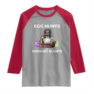 Happy 420 Easter Raglan Shirt Blunt Stoner TS02 Sport Gray Red Print Your Wear