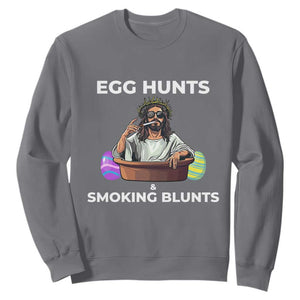 Happy 420 Easter Sweatshirt Blunt Stoner TS02 Charcoal Print Your Wear
