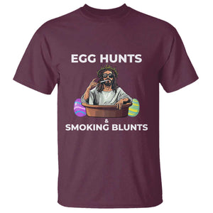Happy 420 Easter T Shirt Blunt Stoner TS02 Maroon Print Your Wear