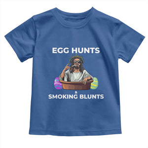 Happy 420 Easter Toddler T Shirt Blunt Stoner TS02 Royal Blue Print Your Wear