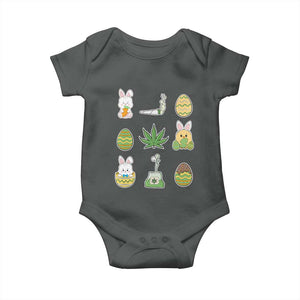 Happy 420 Easter Baby Onesie TS02 Dark Heather Print Your Wear