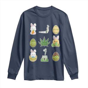 Happy 420 Easter Long Sleeve Shirt TS02 Navy Print Your Wear