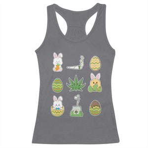 Happy 420 Easter Racerback Tank Top TS02 Charcoal Print Your Wear