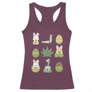 Happy 420 Easter Racerback Tank Top TS02 Maroon Print Your Wear