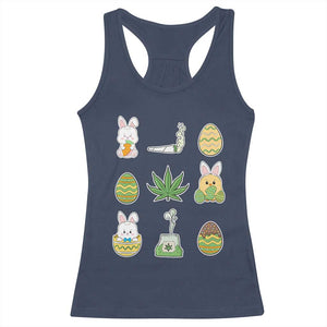 Happy 420 Easter Racerback Tank Top TS02 Navy Print Your Wear