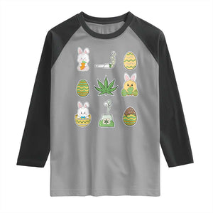 Happy 420 Easter Raglan Shirt TS02 Sport Gray Black Print Your Wear