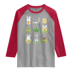 Happy 420 Easter Raglan Shirt TS02 Sport Gray Red Print Your Wear