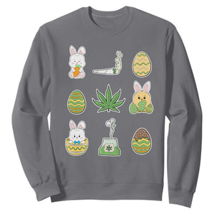 Happy 420 Easter Sweatshirt TS02 Charcoal Print Your Wear