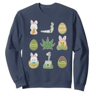 Happy 420 Easter Sweatshirt TS02 Navy Print Your Wear
