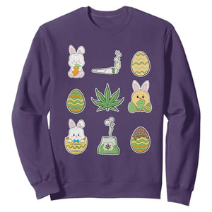 Happy 420 Easter Sweatshirt TS02 Purple Print Your Wear