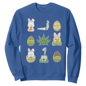Happy 420 Easter Sweatshirt TS02 Royal Blue Print Your Wear