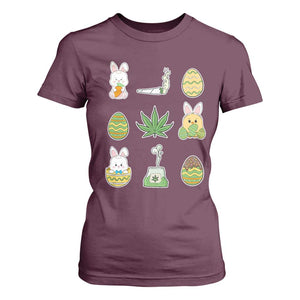 Happy 420 Easter T Shirt For Women TS02 Maroon Print Your Wear