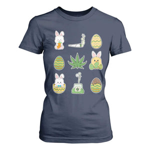Happy 420 Easter T Shirt For Women TS02 Navy Print Your Wear