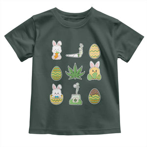 Happy 420 Easter Toddler T Shirt TS02 Dark Forest Green Print Your Wear
