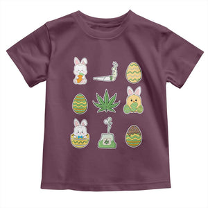 Happy 420 Easter Toddler T Shirt TS02 Maroon Print Your Wear