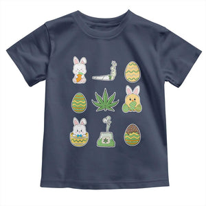 Happy 420 Easter Toddler T Shirt TS02 Navy Print Your Wear